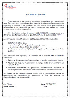 Politique qualité